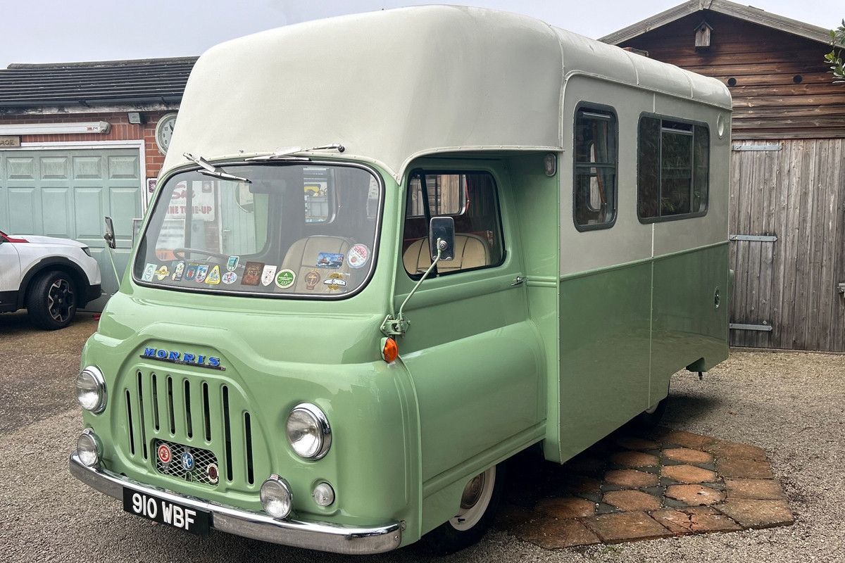 A Morris Campervan called Moggie and for hire 