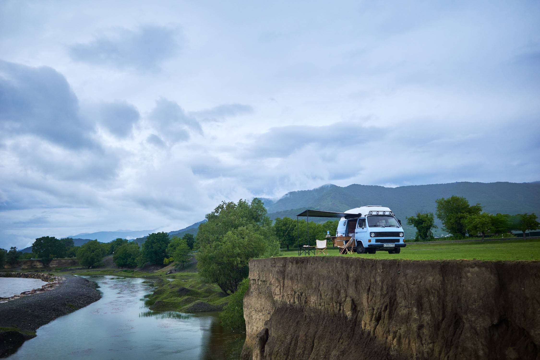A VW T3 Campervan called Lurji and for hire in Tbilisi, Georgia