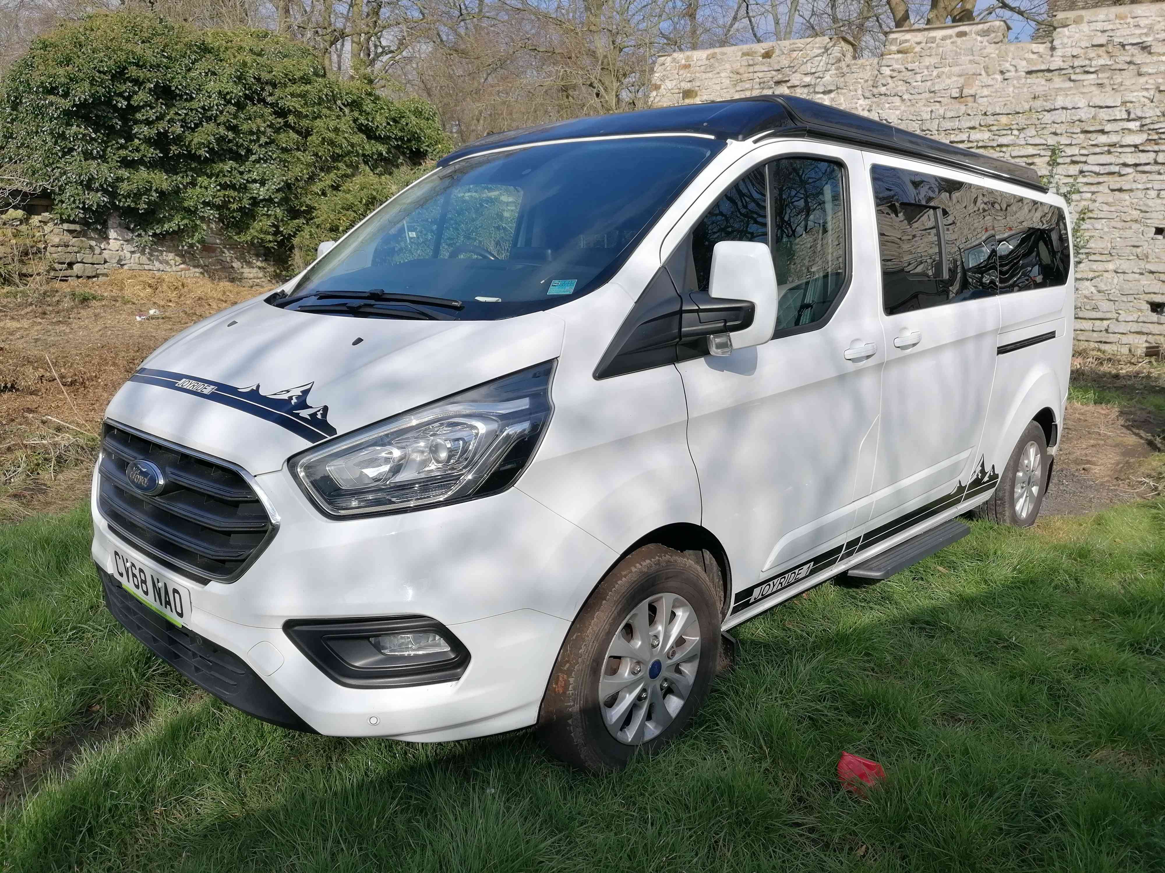 A Ford Campervan called Joyride and for hire in Walsall, West Midlands