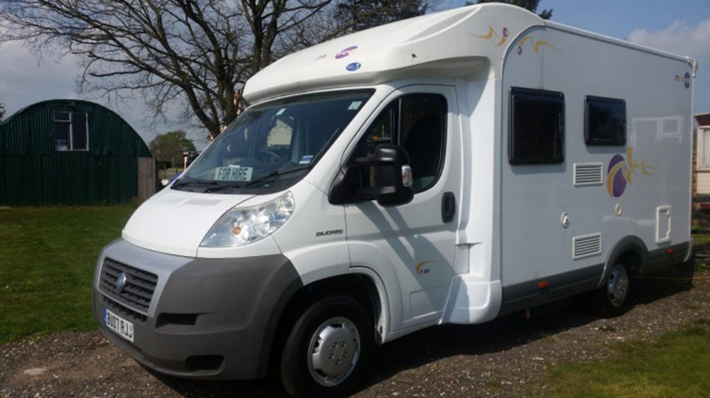 A Low Profile Motorhome called Mooveo and for hire in Woodbridge, England