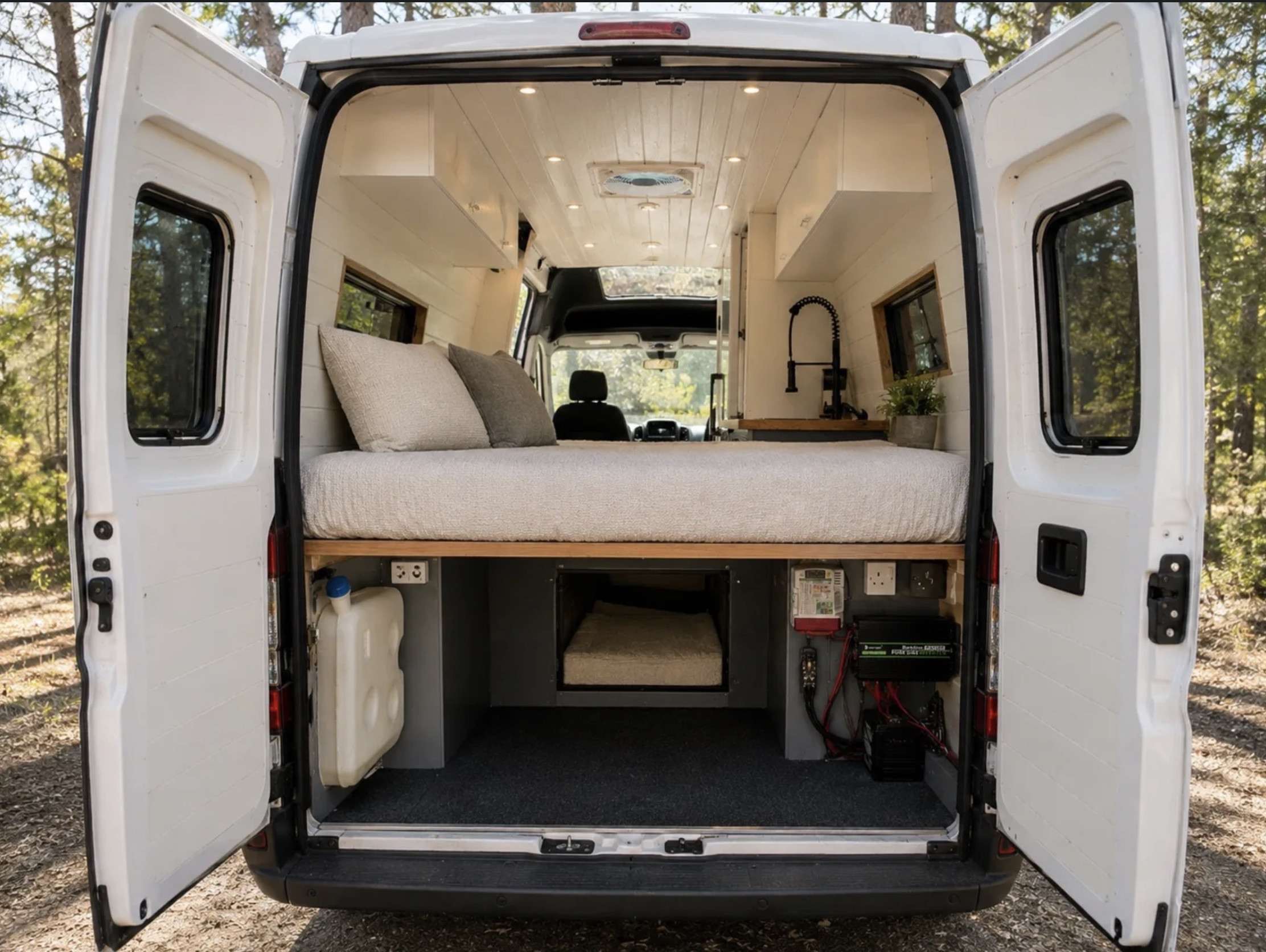 A Mercedes Sprinter Campervan called White-Spirit and for hire in Hickstead, West Sussex