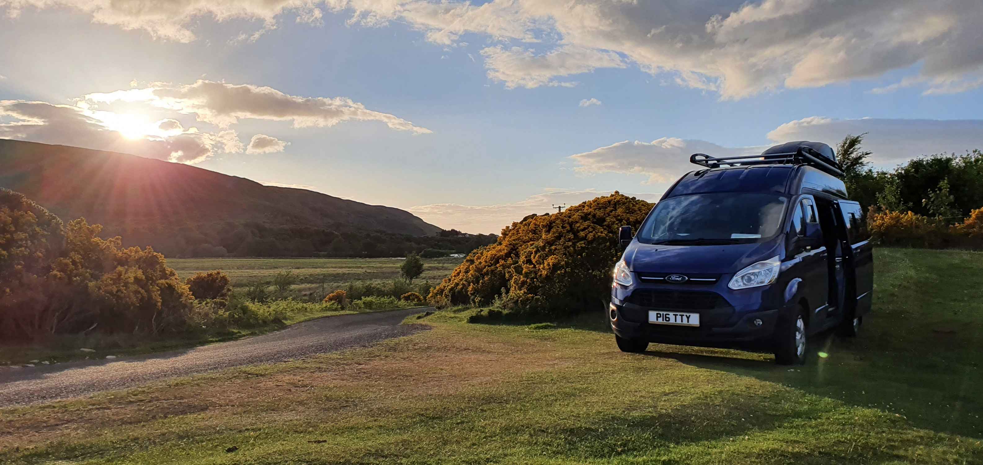 A Ford Campervan called CusCamper and for hire in Lockerbie, Scotland