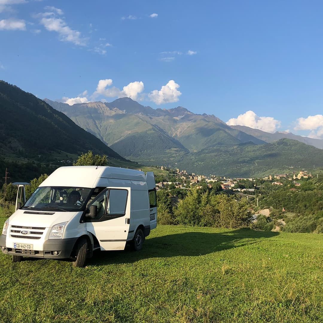 A Ford Campervan called Family and for hire in Kutaisi , Georgia