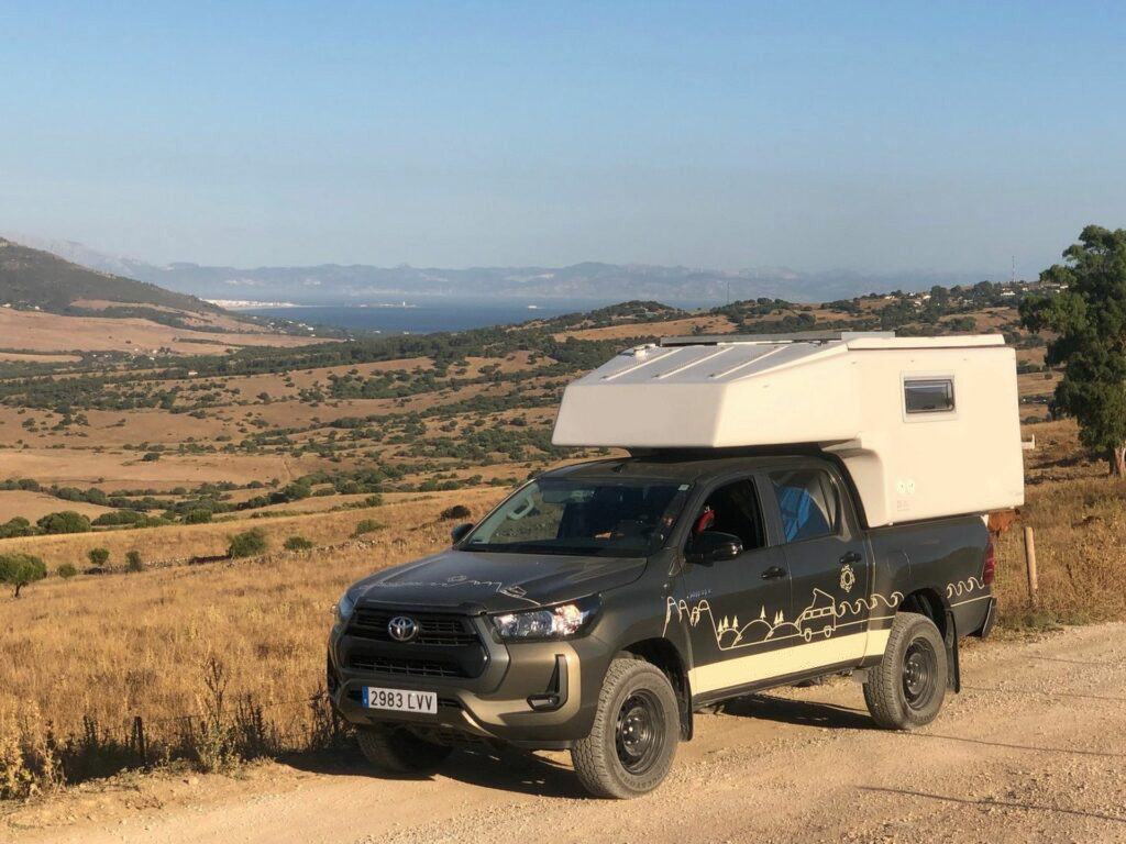 A Ford Campervan called Pickup and for hire in Cadiz, Spain