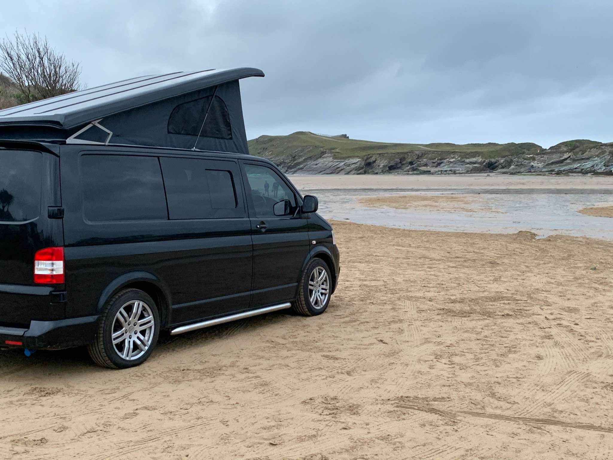 A VW T5 Campervan called Dubby and for hire in St columb , Cornwall