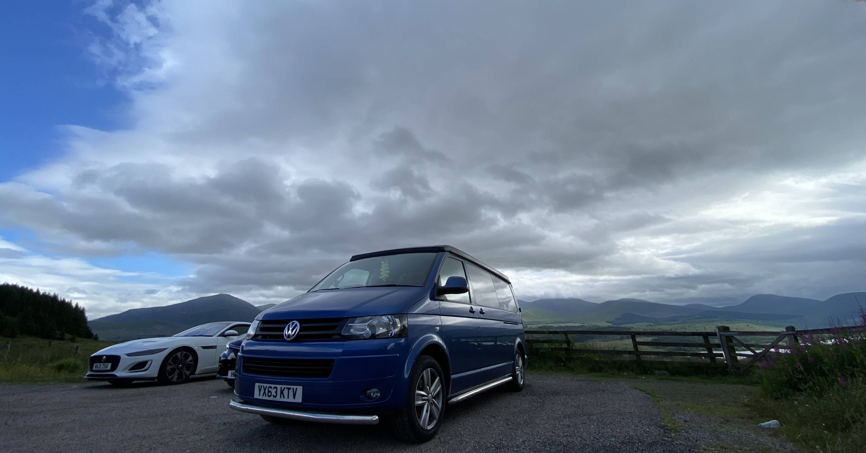 A VW T5 Campervan called Blu-T5 and for hire in Sittingbourn, Kent