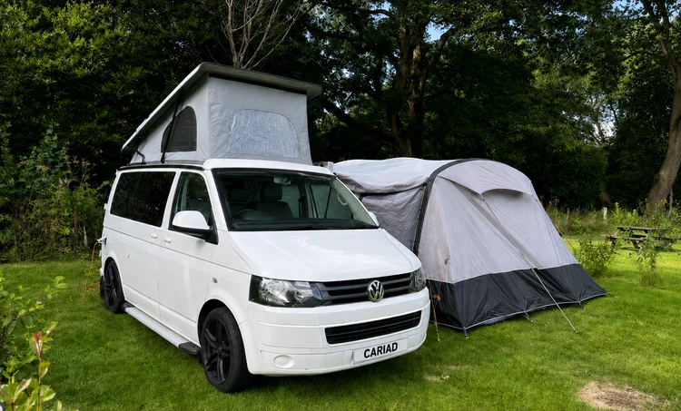 A VW T5 Campervan called Cariad and for hire 