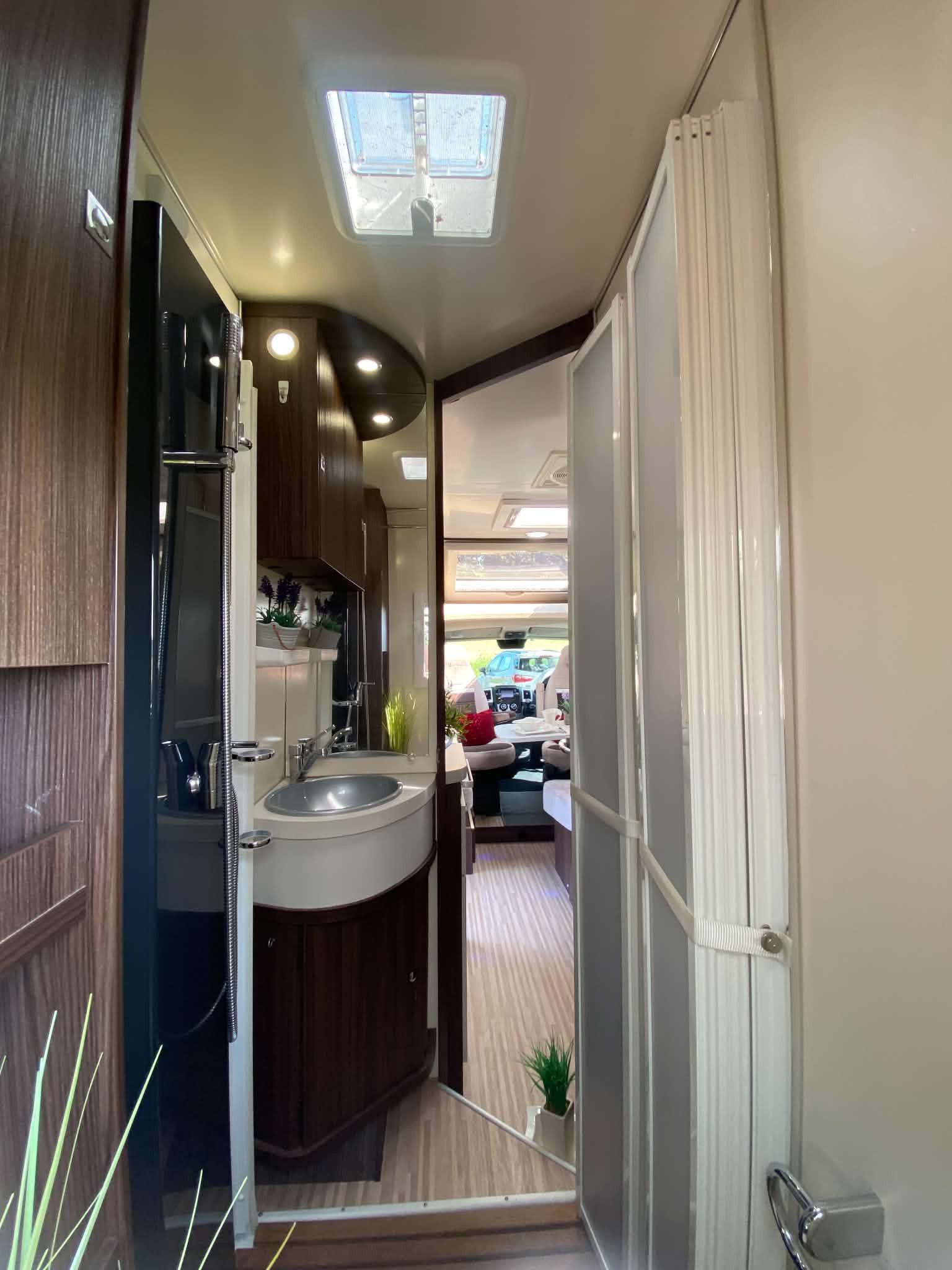 A Benimar Motorhome called Beni and Large bathroom for hire in Keith, Moray