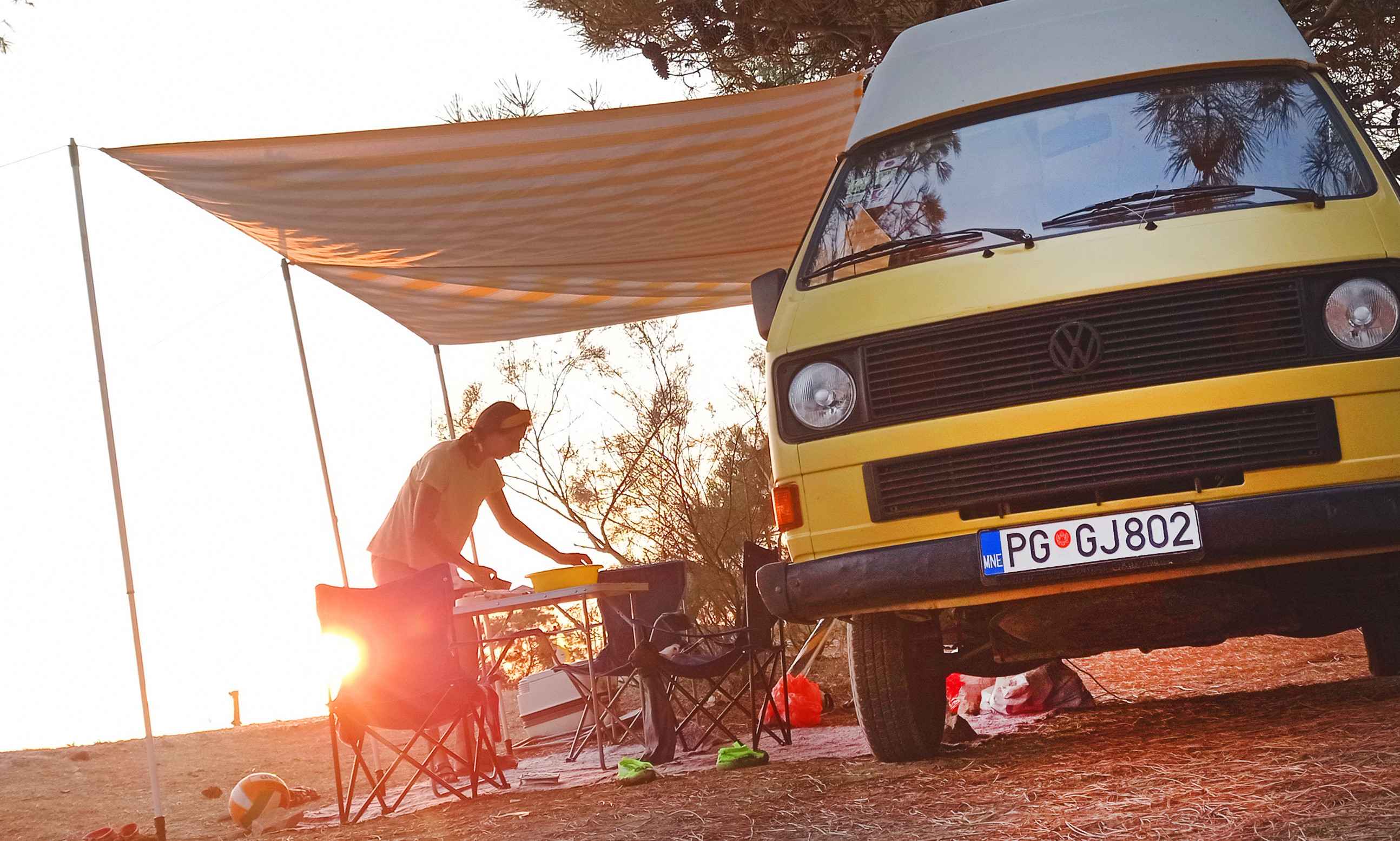 A VW T3 Campervan called Jerryvan and for hire in Podgorica, Montenegro