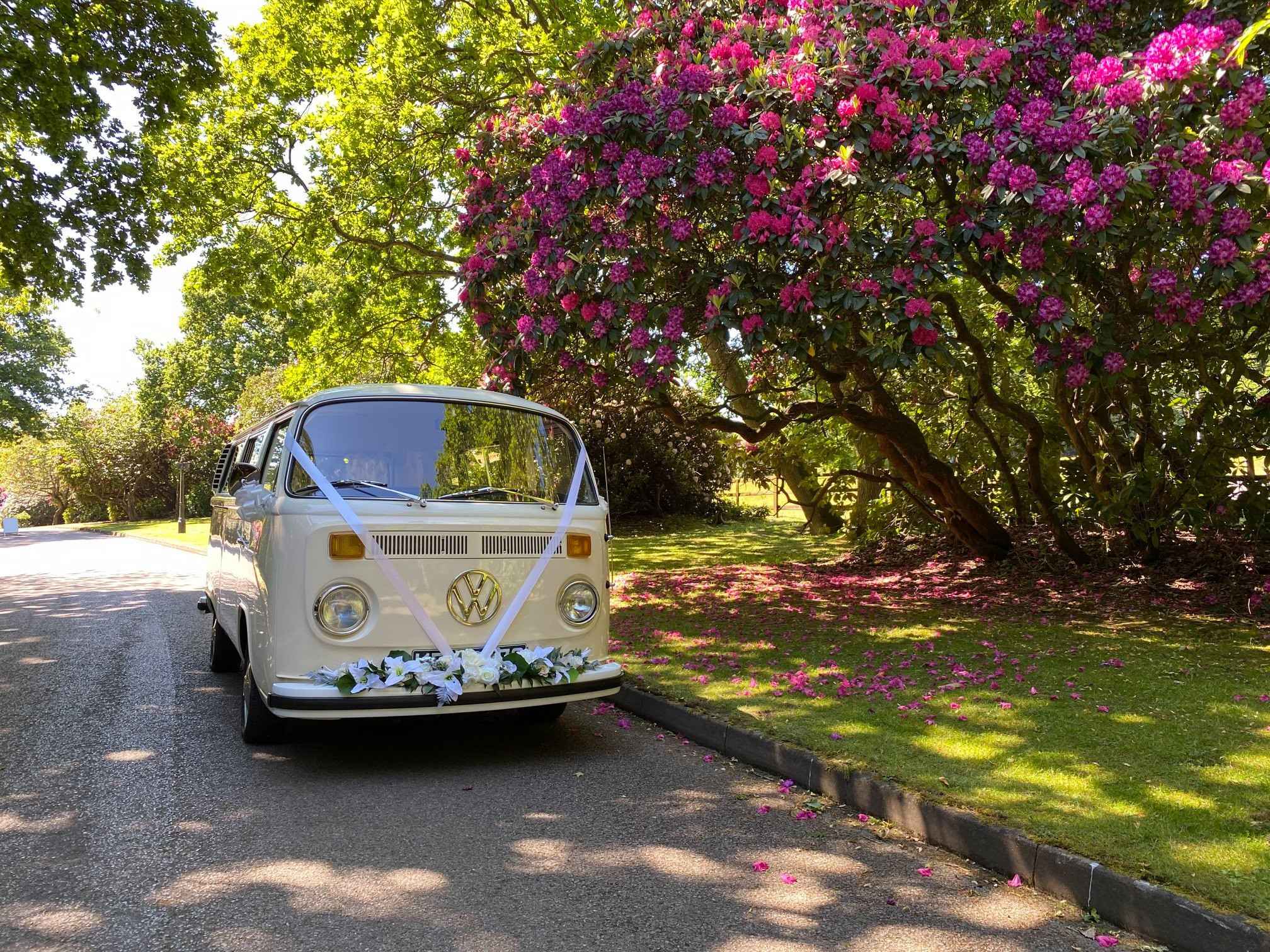 A VW T2 Classic Campervan called Bella-Wedding-Camper and for hire in Warfield, England