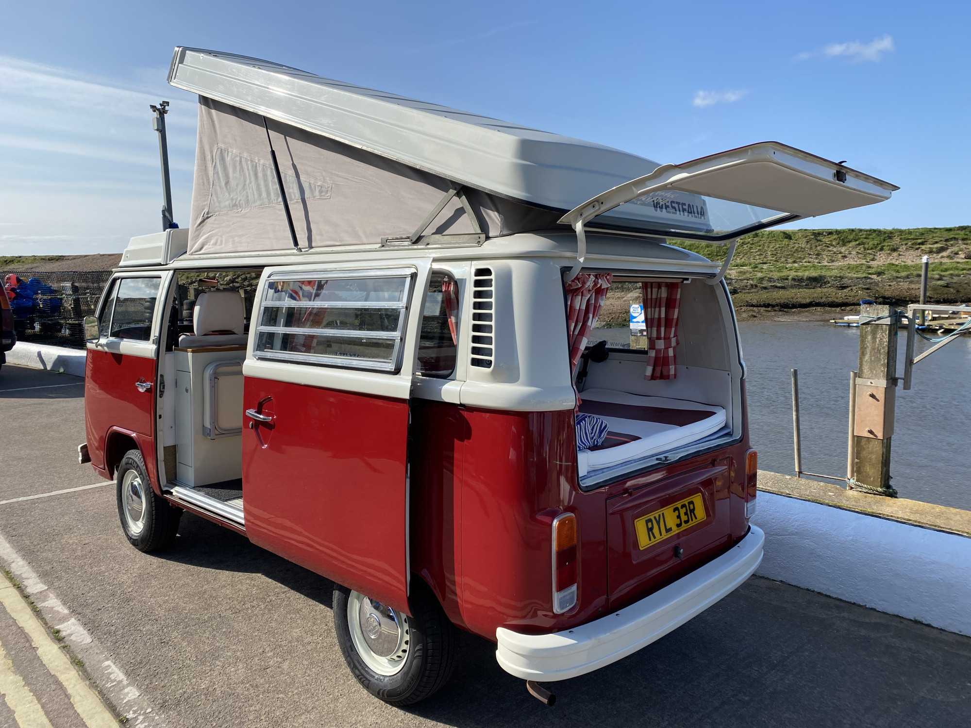 A VW T2 Classic Campervan called Ruby-Rose and for hire in Bideford, Devon