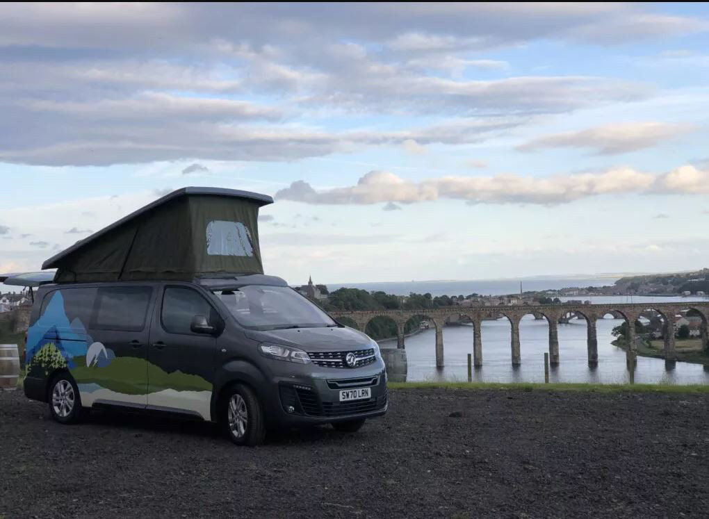 A Vauxhall Campervan called Vauxhall-Vivaro and for hire 
