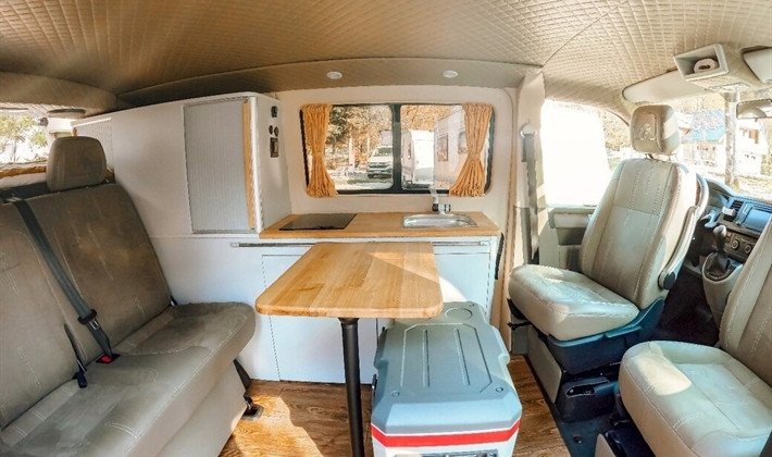 A VW T6 California Campervan called Storzic and for hire 