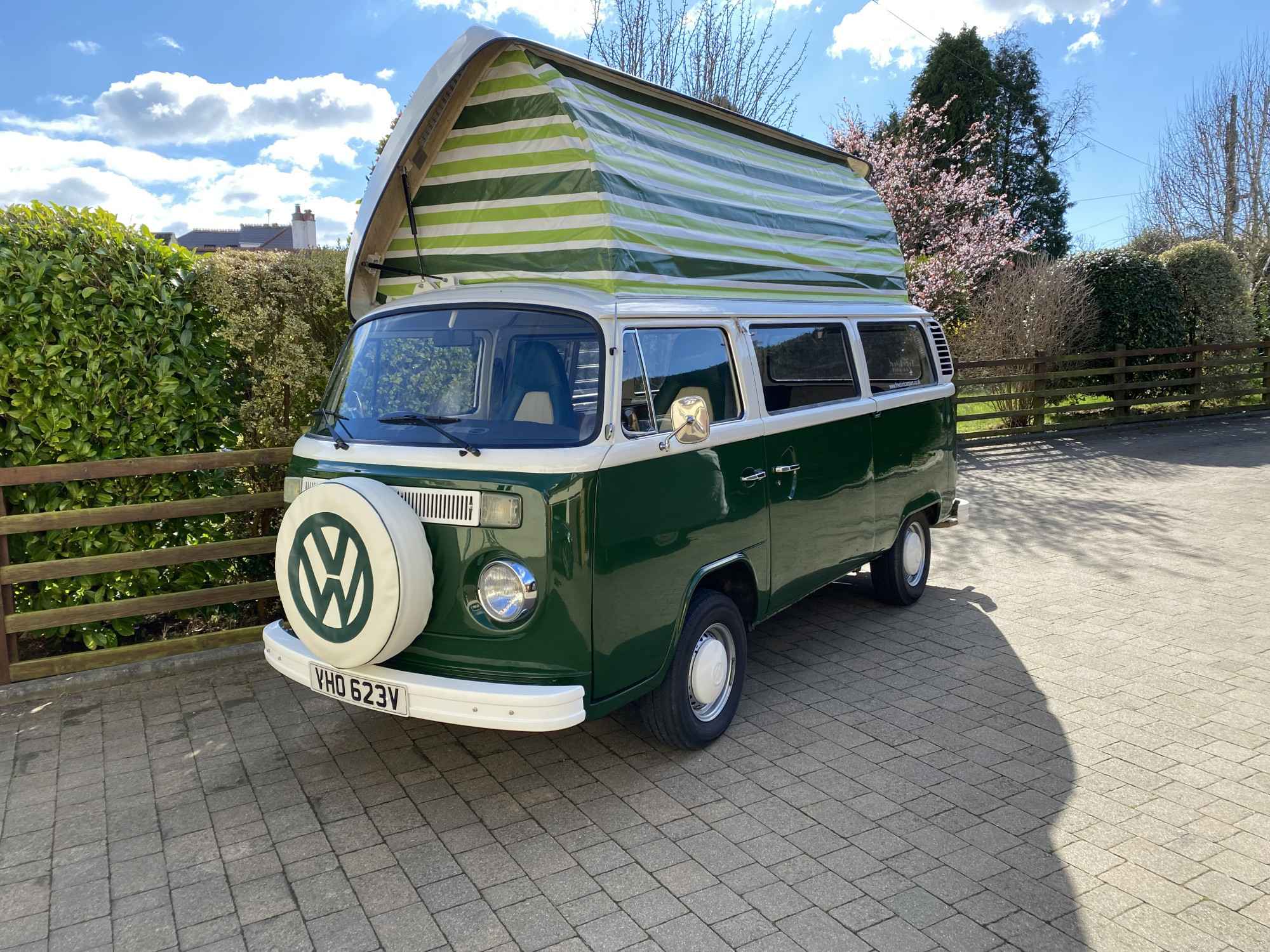 A VW T2 Classic Campervan called Wild-Monty and Wild Monty Campervan for hire for hire in Colyford, England