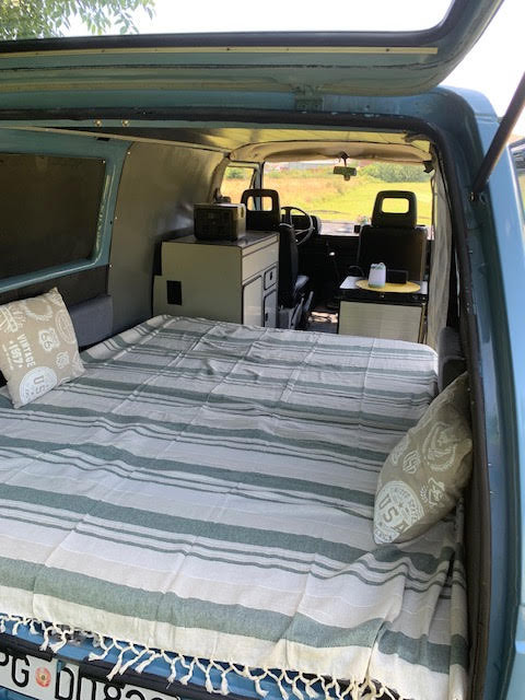 A VW T3 Campervan called Blue-Westfalia-Camper and for hire in Podgorica, Montenegro