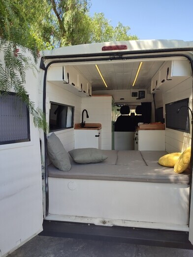 A Fiat Campervan called Olive and for hire in Izmir, Turkey