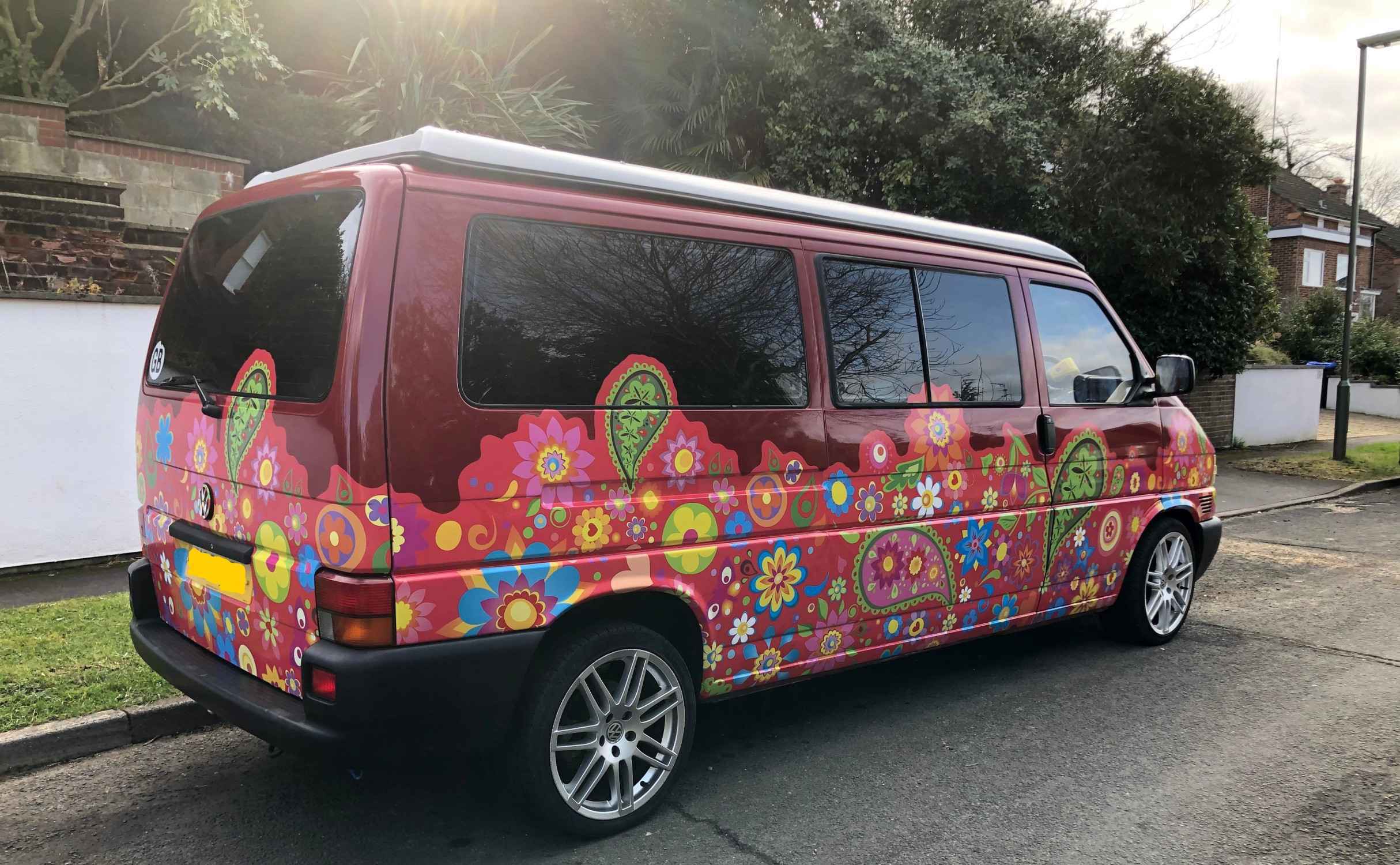 A  Campervan called Poppy and  for hire in Woking, Surrey