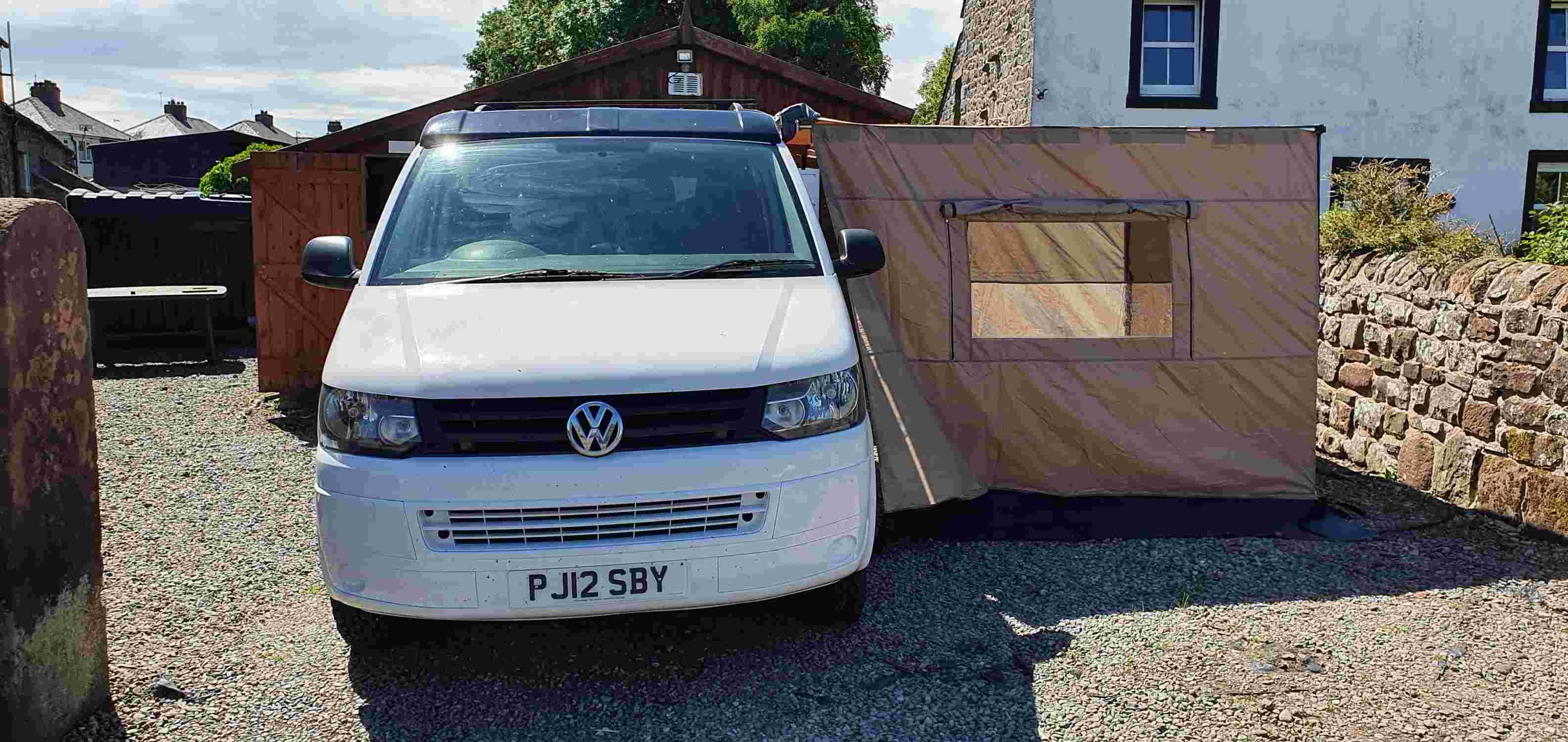 A VW T5 Campervan called Reiver and for hire in Brampton, England