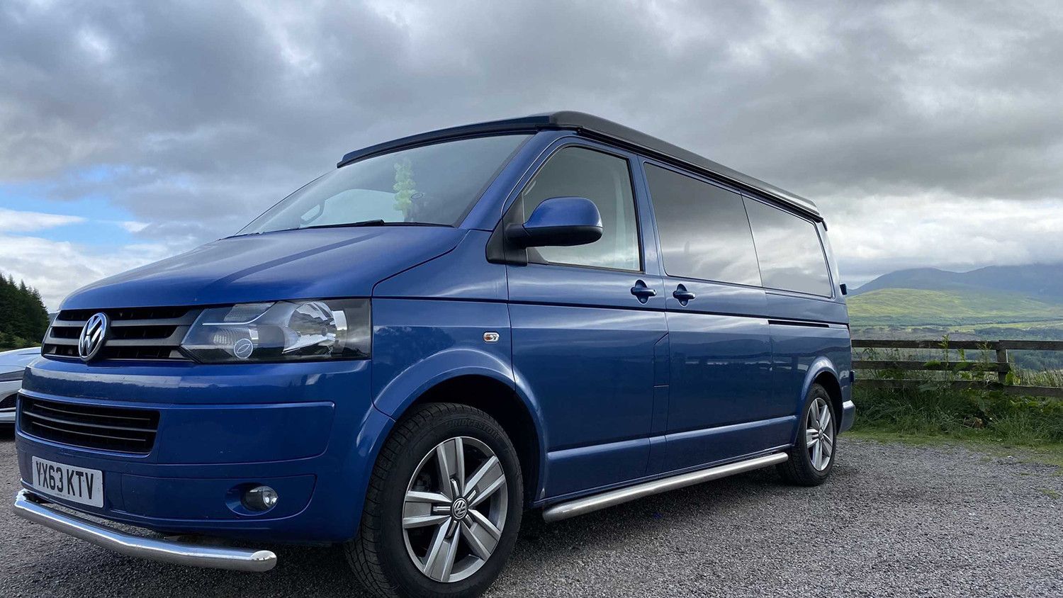 A VW T5 Campervan called Blu-T5 and for hire in Sittingbourn, Kent