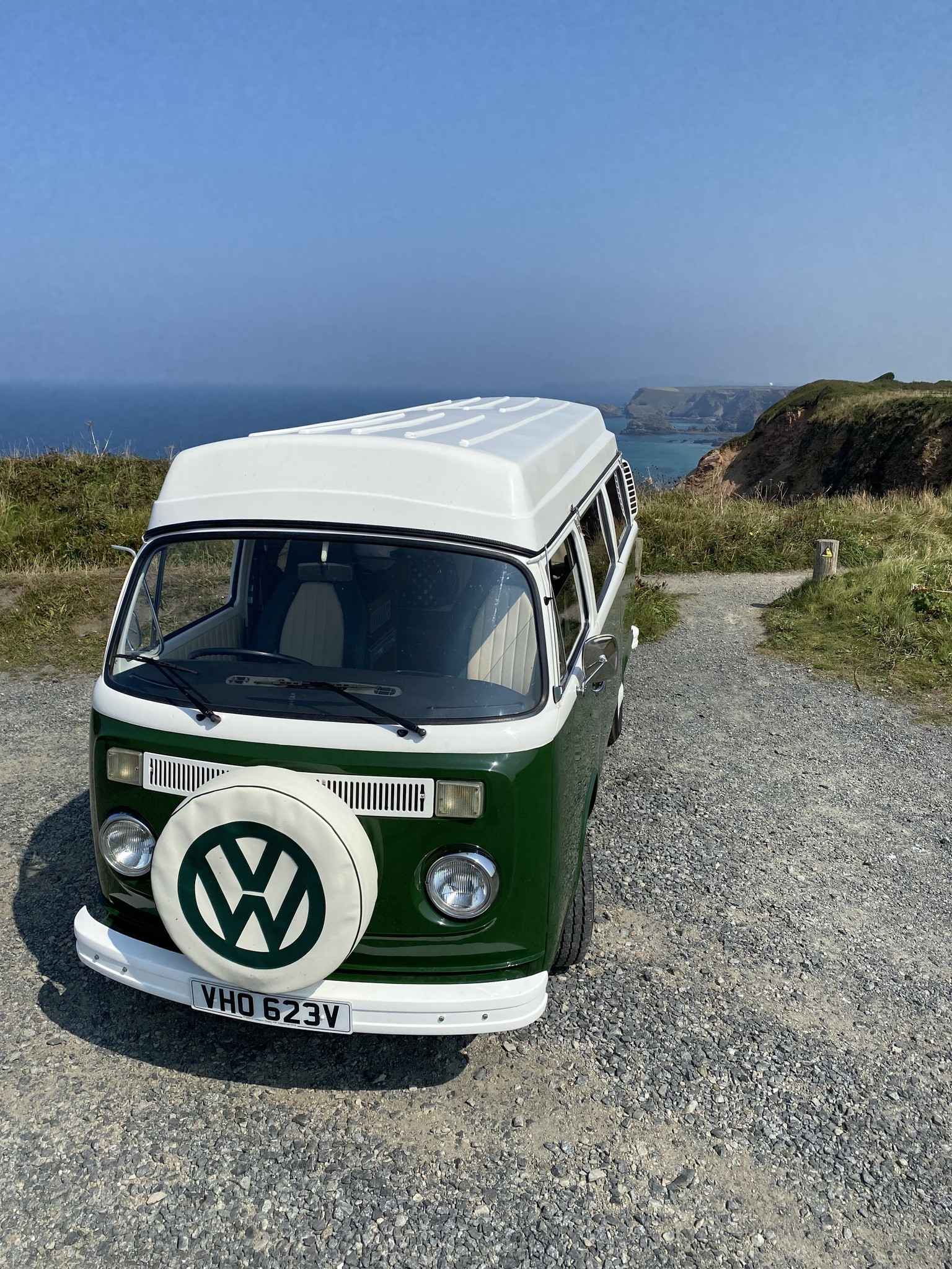 A VW T2 Classic Campervan called Wild-Monty and for hire in Colyford, Devon