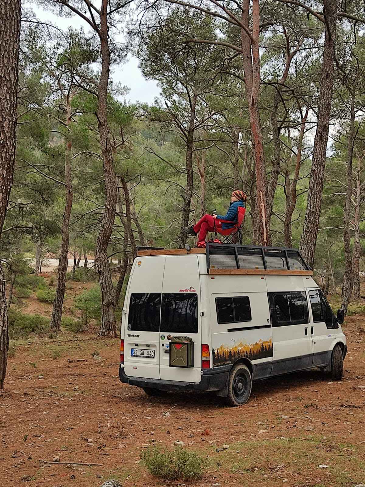 A Ford Campervan called Mascott and for hire in Izmir, Turkey