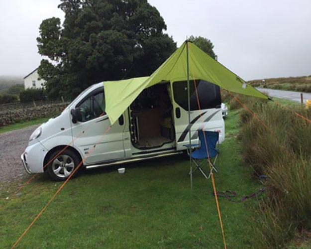 A Vauxhall Campervan called Dusty and for hire in Cannock, Staffordshire