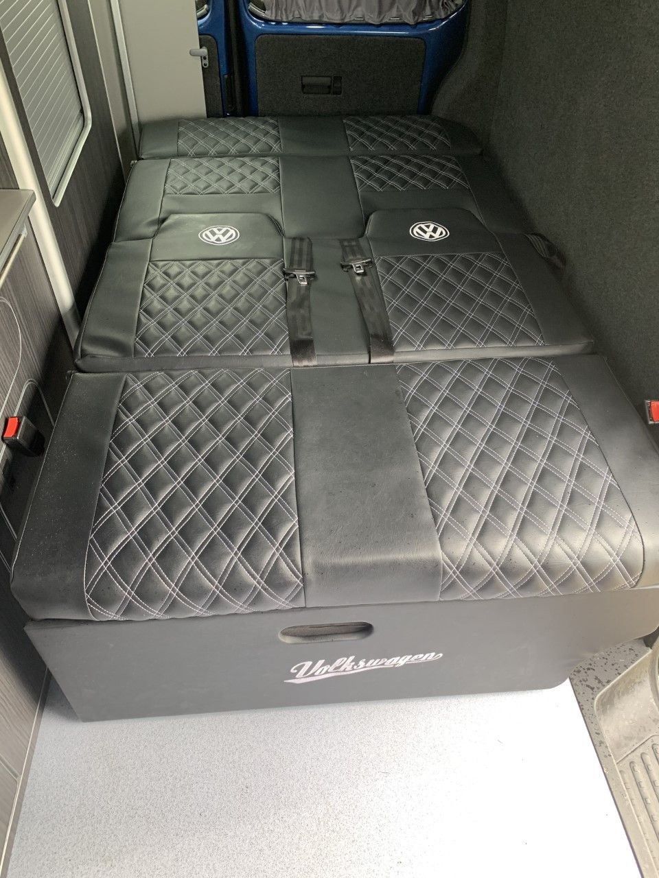 A VW T5 Campervan called Blu-T5 and for hire in Sittingbourn, Kent