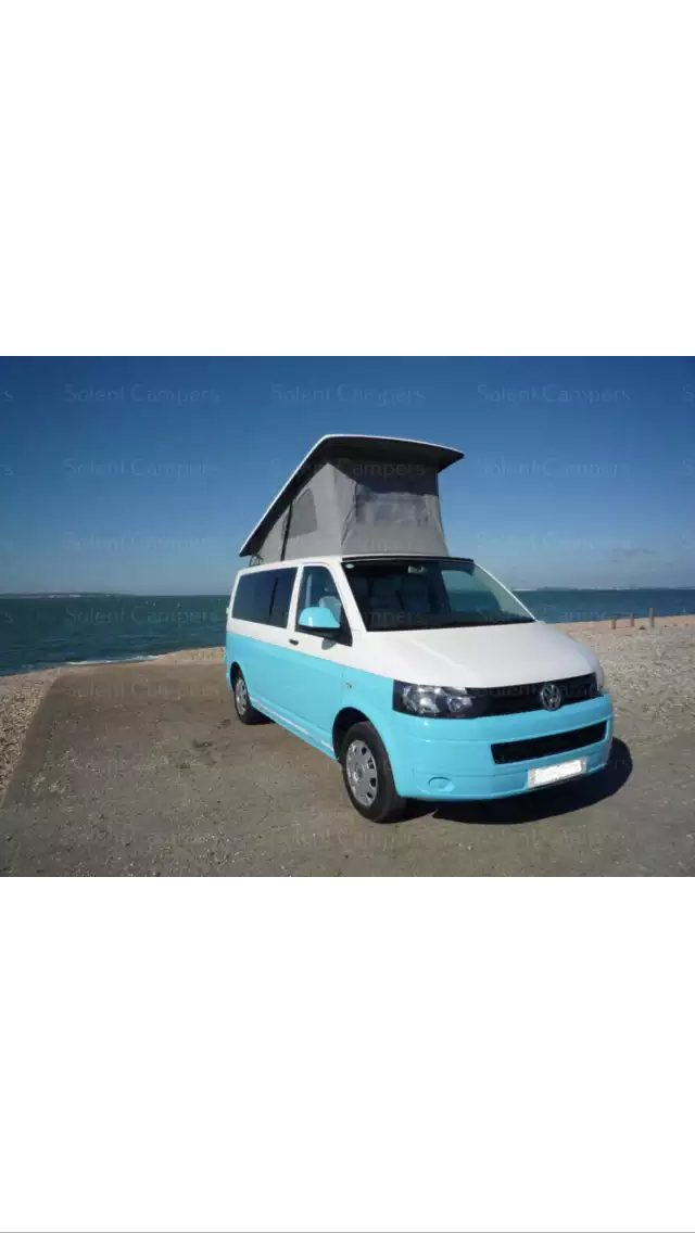 A VW T5 Campervan called Bluebell-VW and for hire in Woking, England