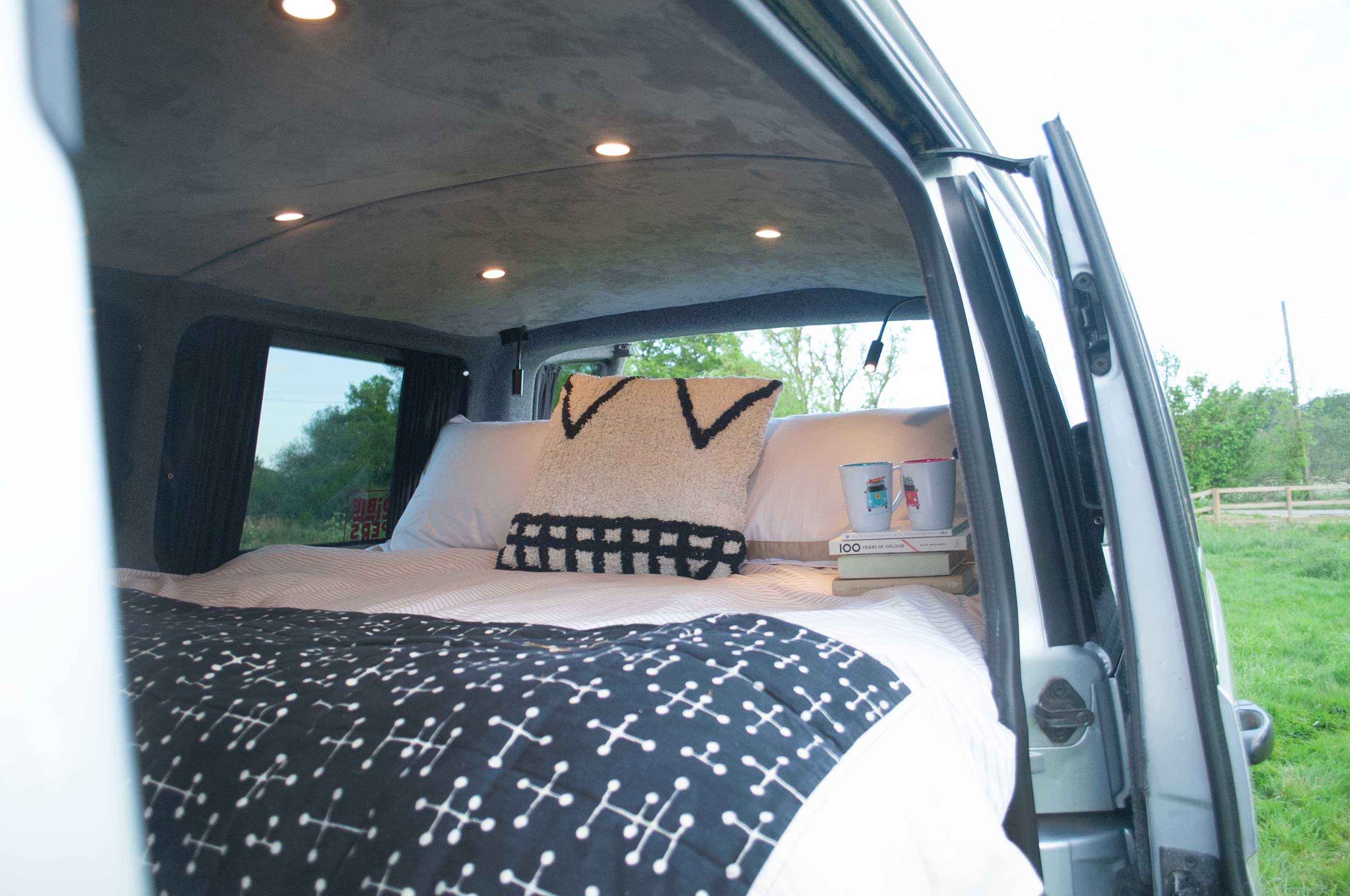 A VW T5 Campervan called Romper-Swamper and for hire in Hickstead, West Sussex