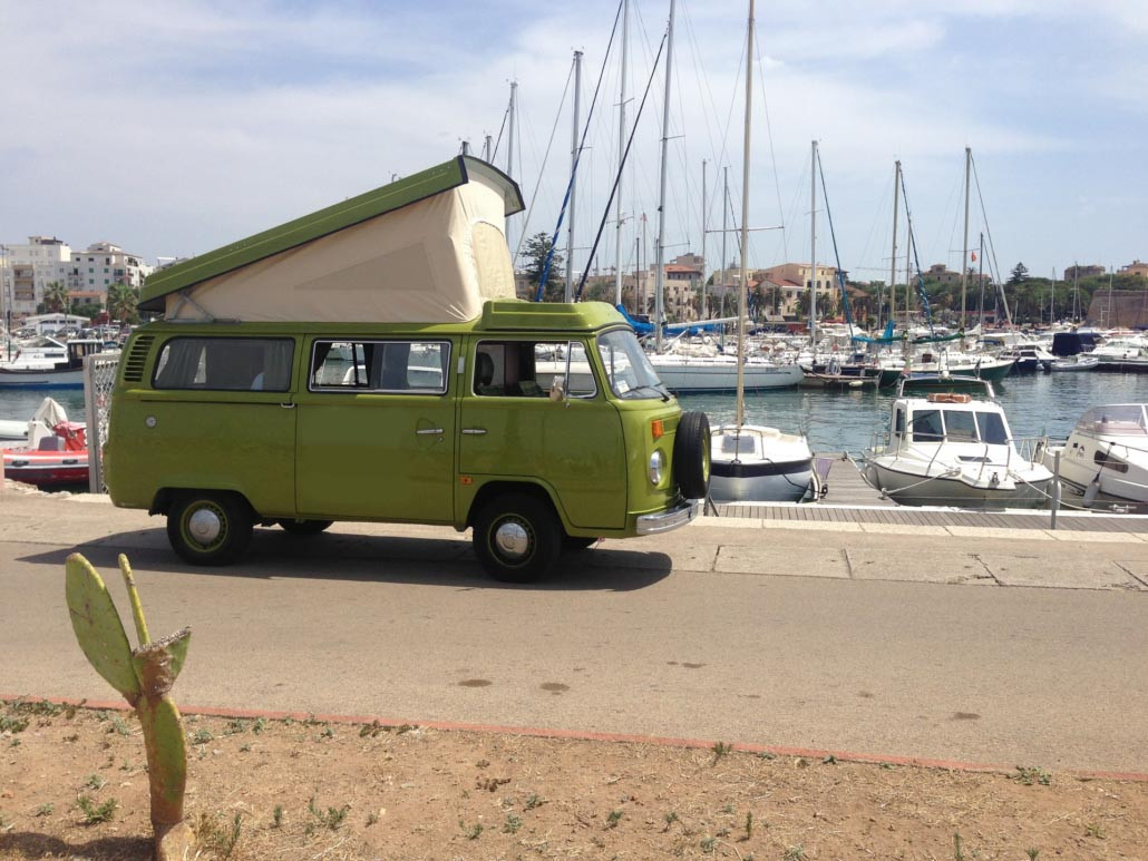 A VW T2 Classic Campervan called Anna and for hire in Sassari, Italy