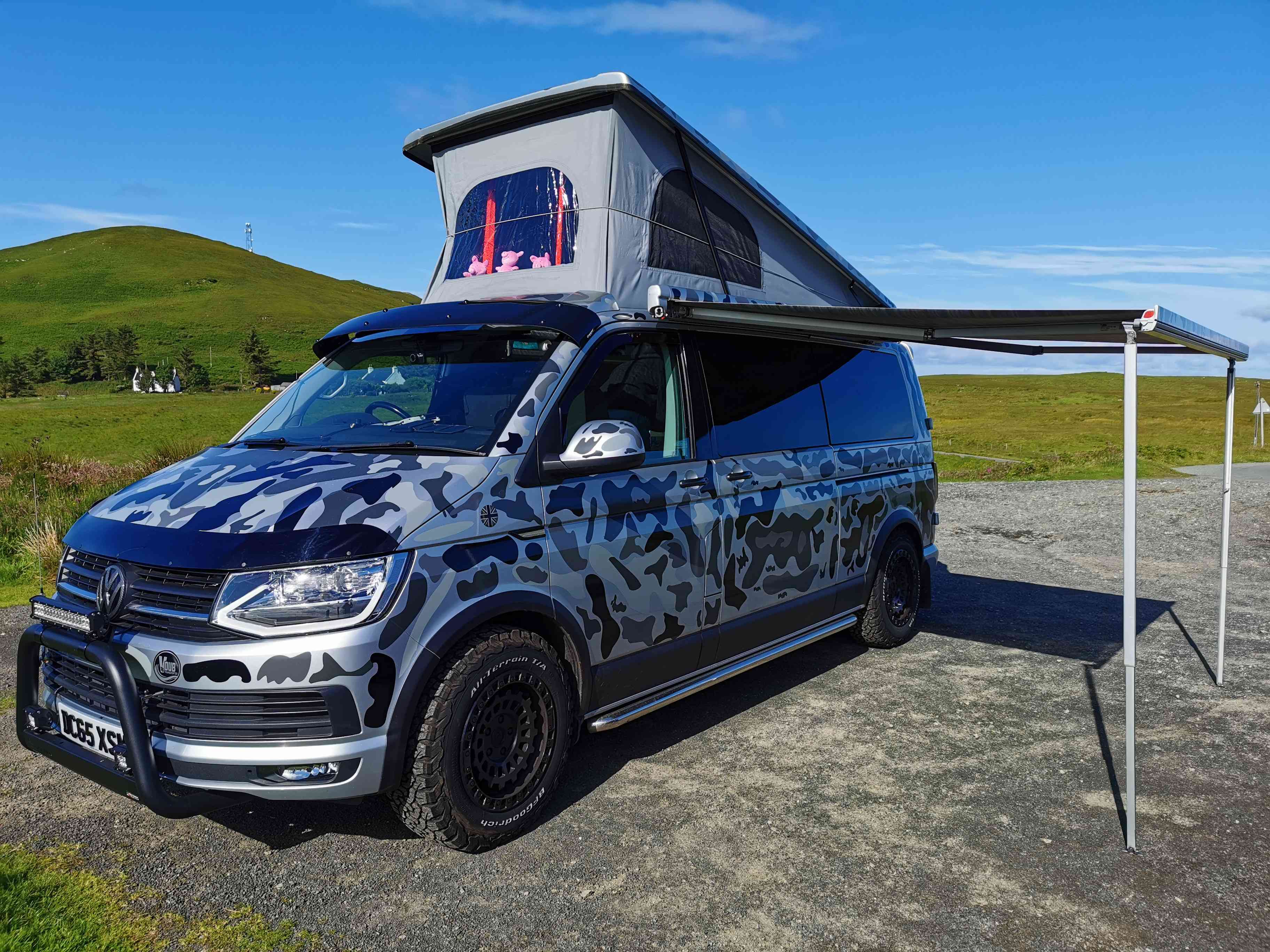 A VW T6 Campervan called Angus and for hire in Westhill, Aberdeenshire