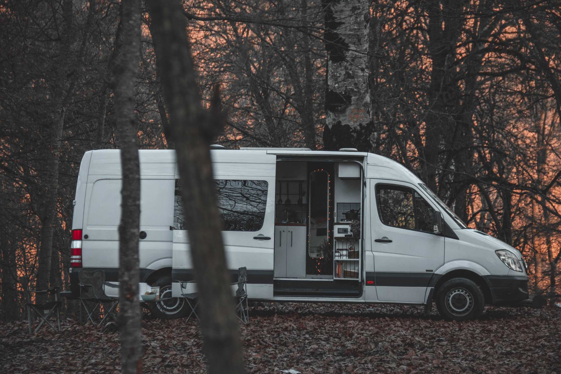 A Mercedes Sprinter Campervan called George and for hire 