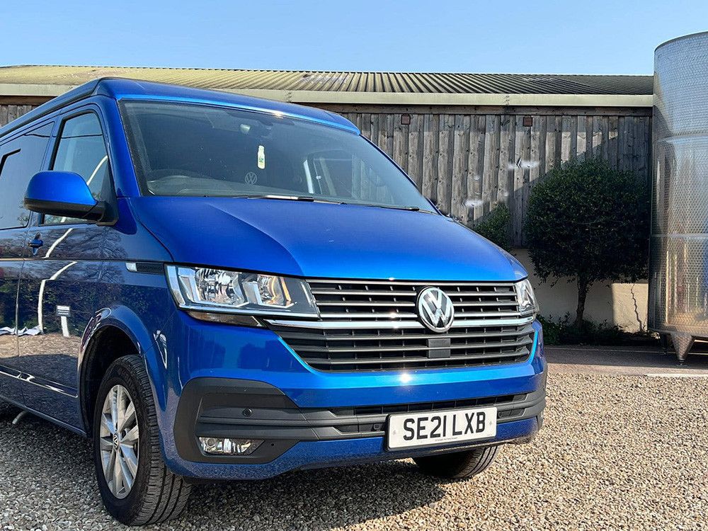 A VW T6 Campervan called Bluey-P- and for hire in Wiltshire, England