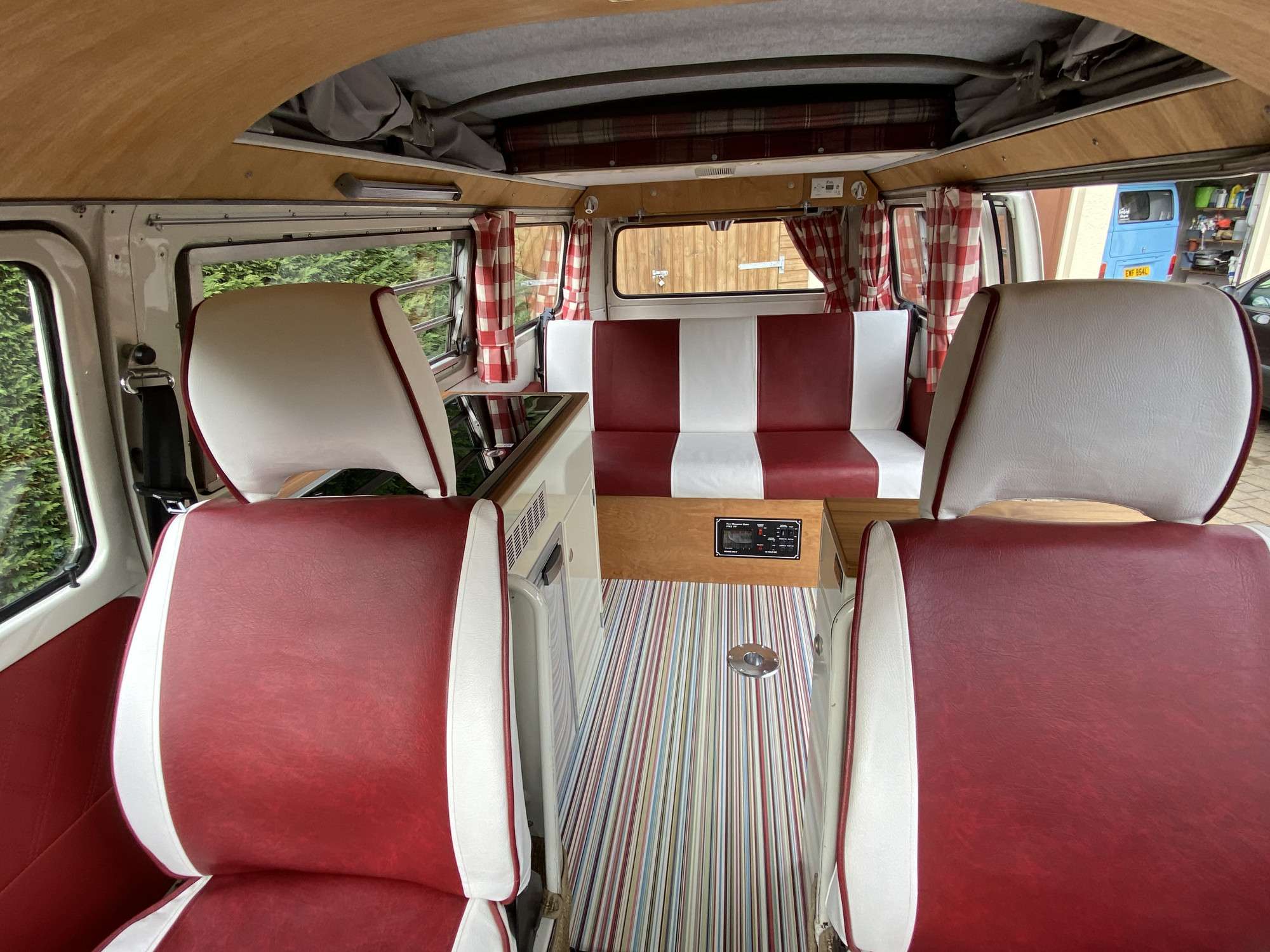 A VW T2 Classic Campervan called Ruby-Rose and Ruby's refurbished interior for hire in Bideford, Devon