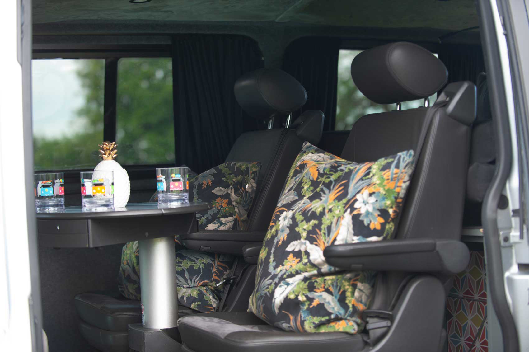 A VW T5 Campervan called Romper-Swamper and for hire in Hickstead, West Sussex