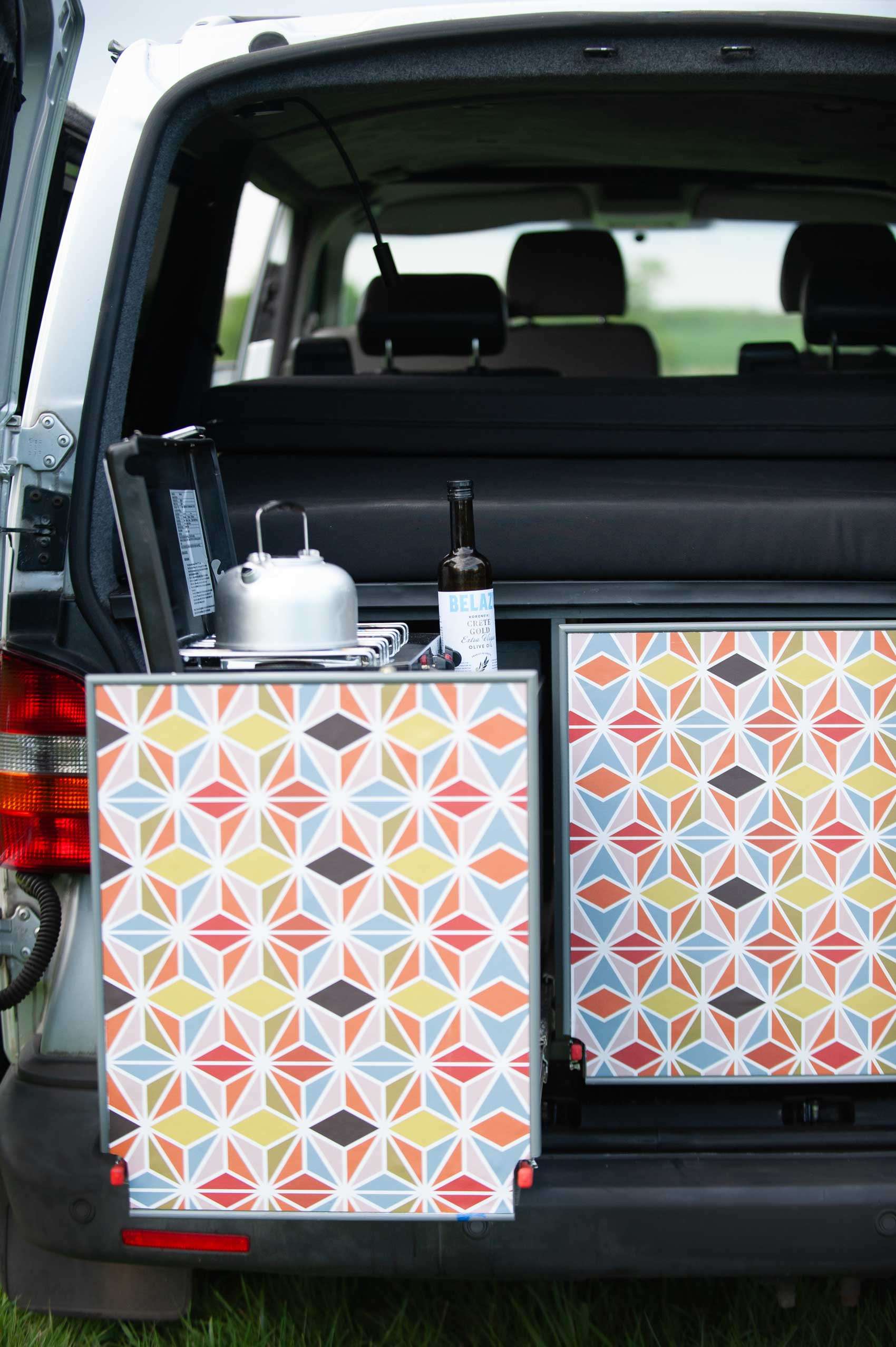 A VW T5 Campervan called Romper-Swamper and for hire in Hickstead, West Sussex