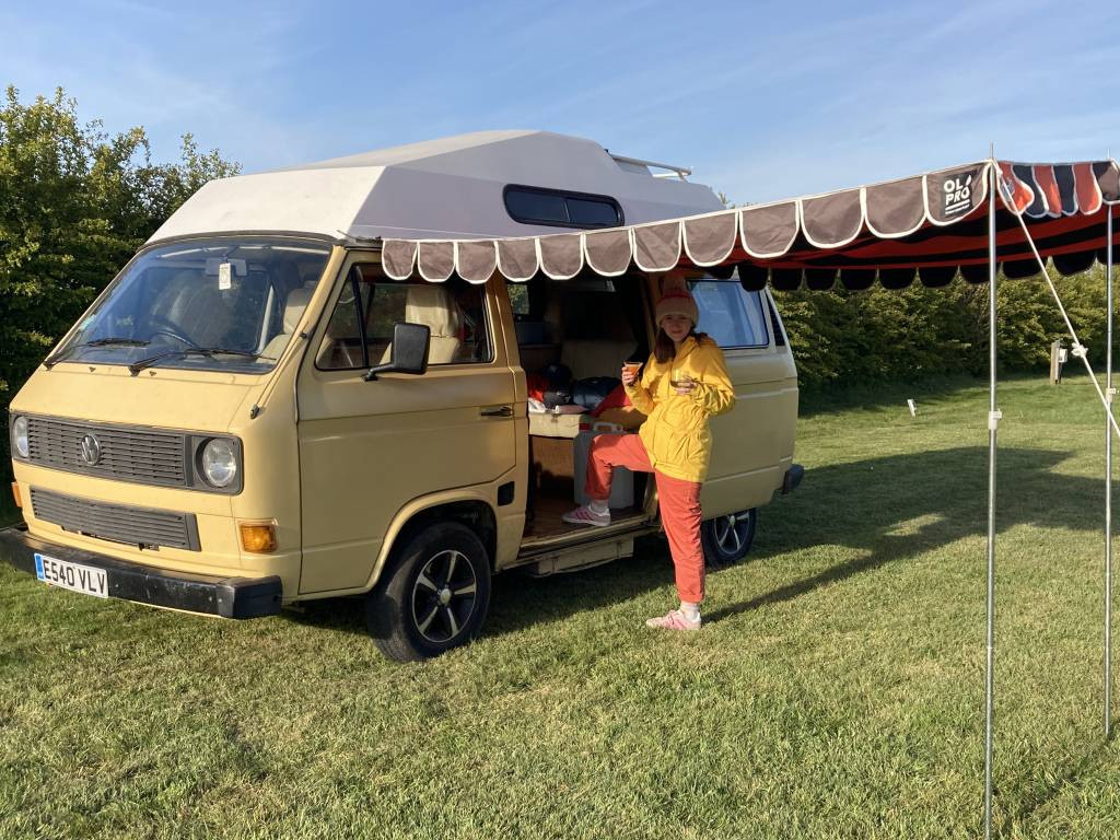 A VW T3 Campervan called Frieda and for hire in London, England