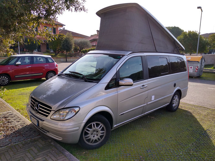 A Mercedes Campervan called Marco-Polo and for hire in roma, Italy
