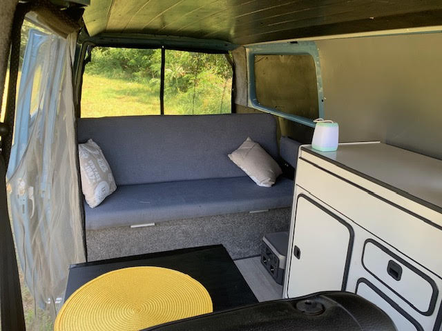 A VW T3 Campervan called Blue-Westfalia-Camper and for hire in Podgorica, Montenegro