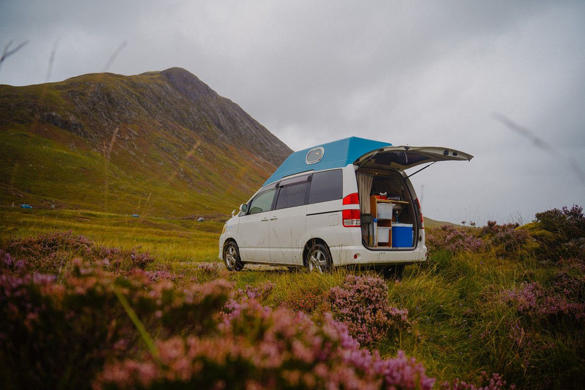 A Toyota Campervan called Bundy and for hire in Edinburgh, Scotland
