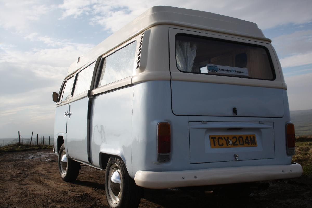 A VW T2 Classic Campervan called Murdoch and for hire in Keighley, North Yorkshire