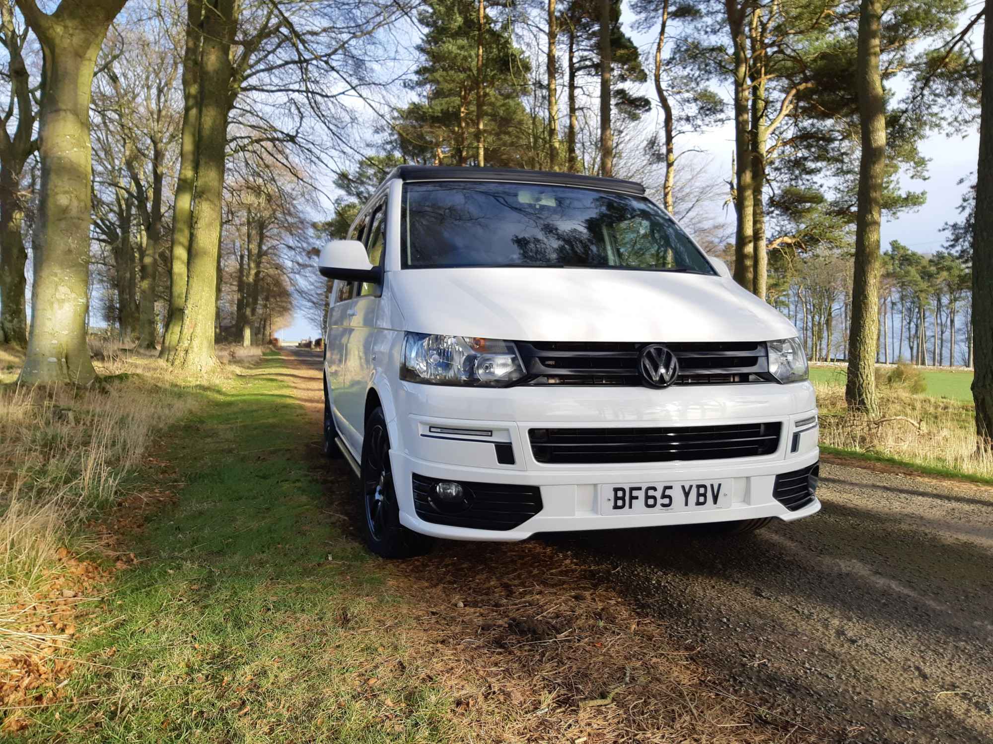 A VW T5 Campervan called terri and for hire 