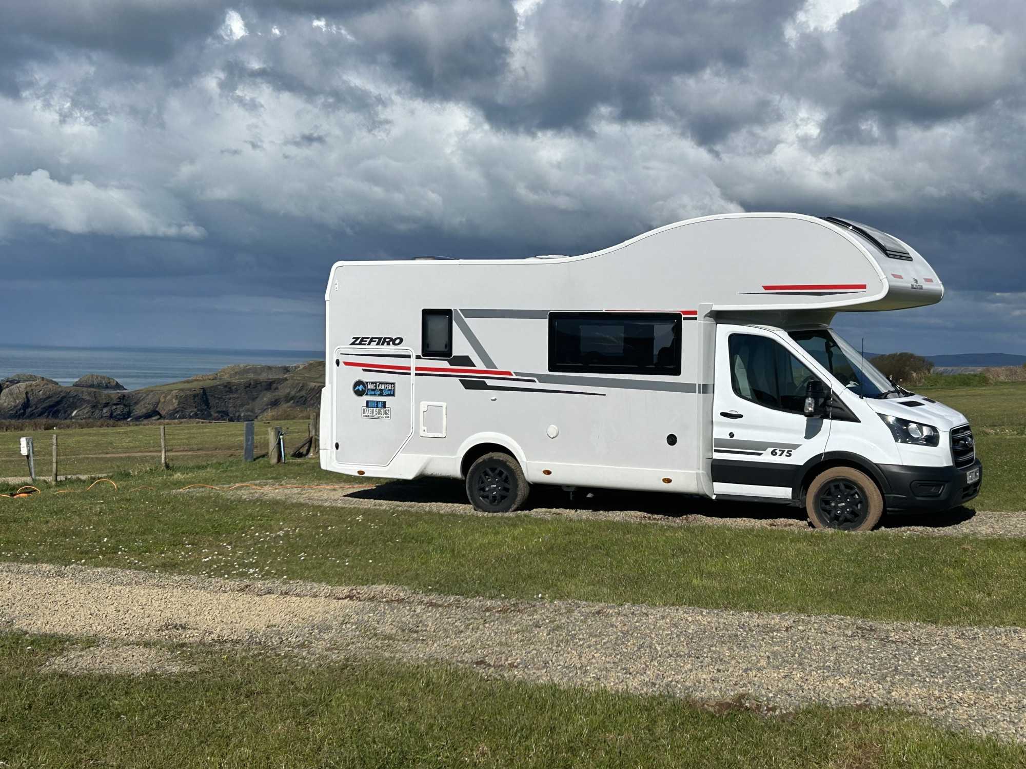 A OverCab Motorhome called panda and for hire in Sittingbourn, Kent