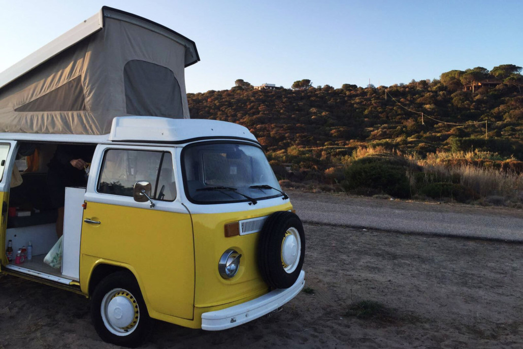 A VW T2 Classic Campervan called Charlie-75 and for hire in Sassari, Italy