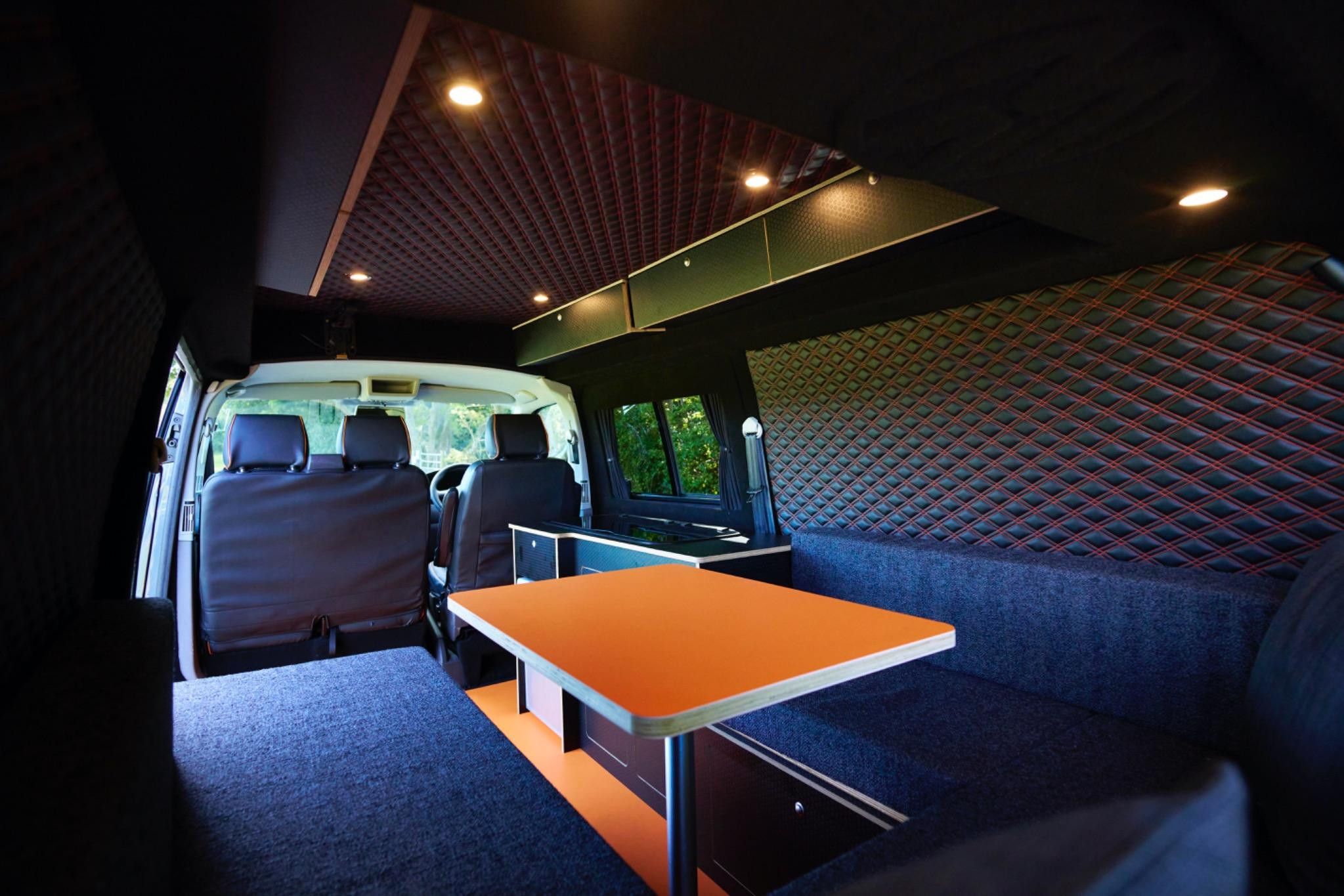 A VW T5 Campervan called Two-Tone-Tangerine-Dream and for hire in Brighton & Hove, East Sussex
