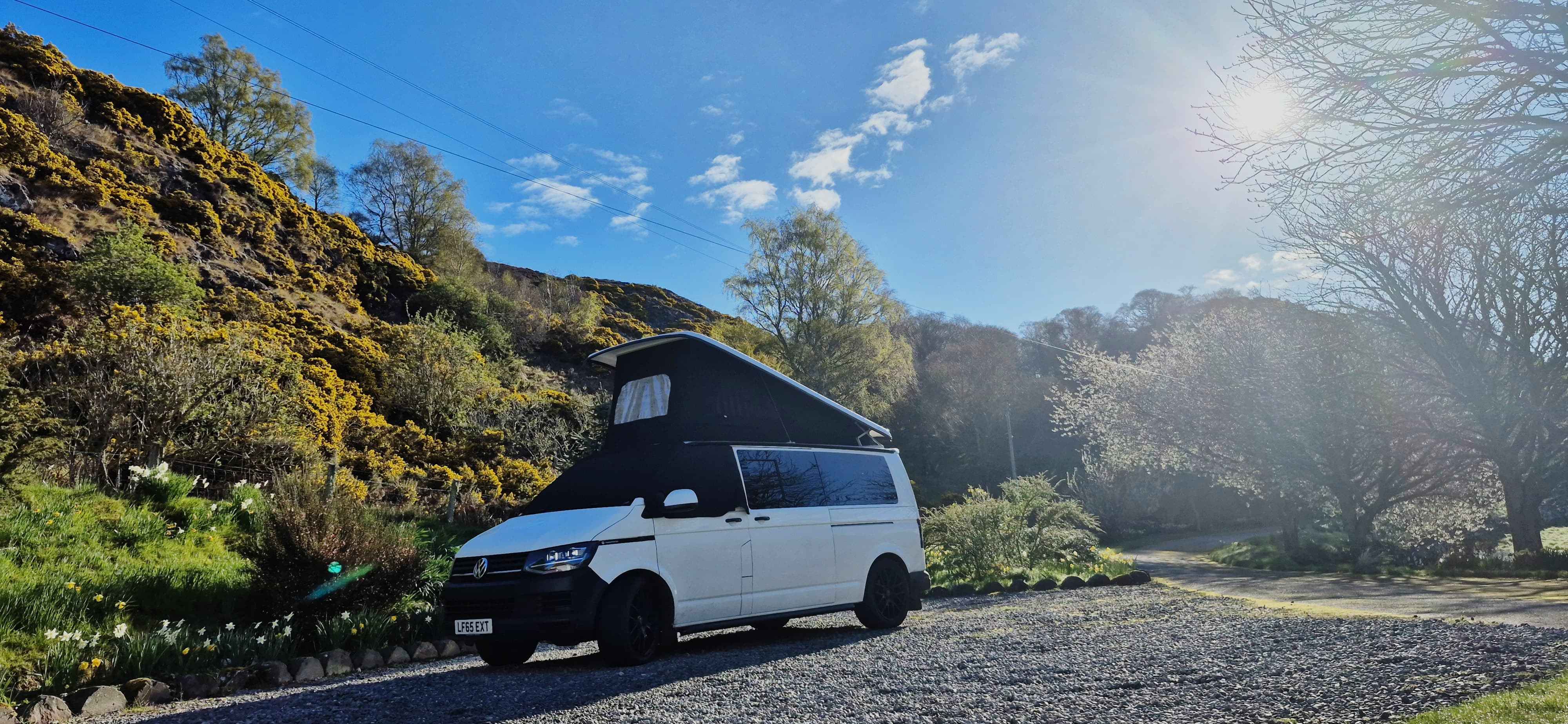 A VW T6 Campervan called Dubbie and for hire 