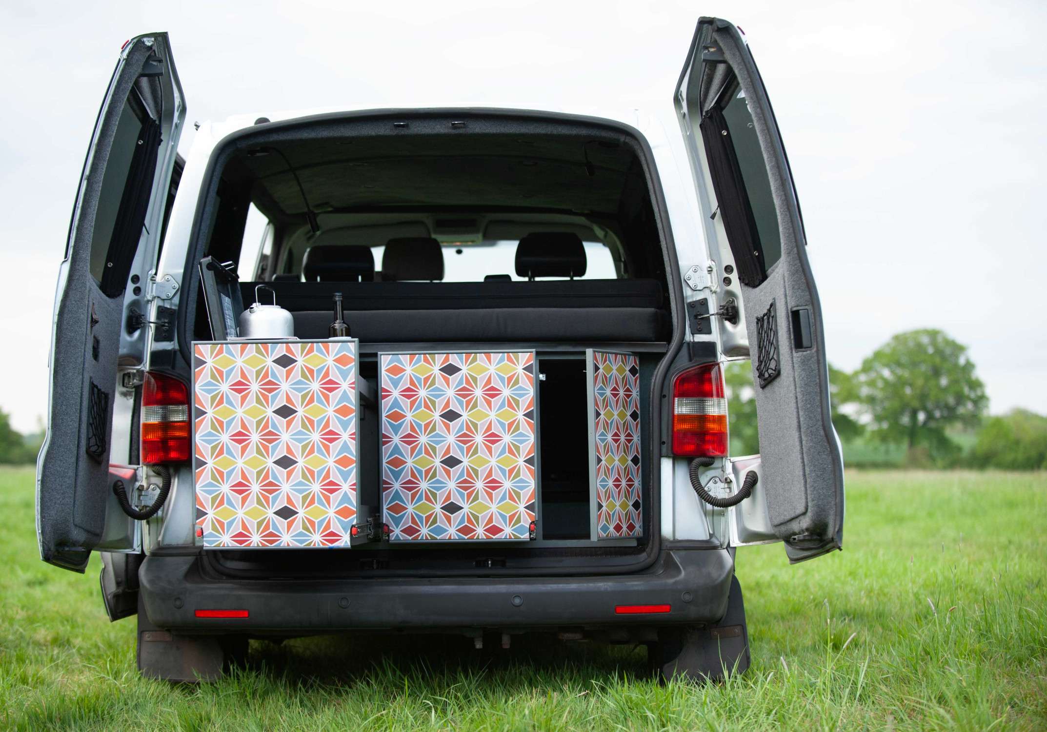 A VW T5 Campervan called Romper-Swamper and for hire in Hickstead, West Sussex