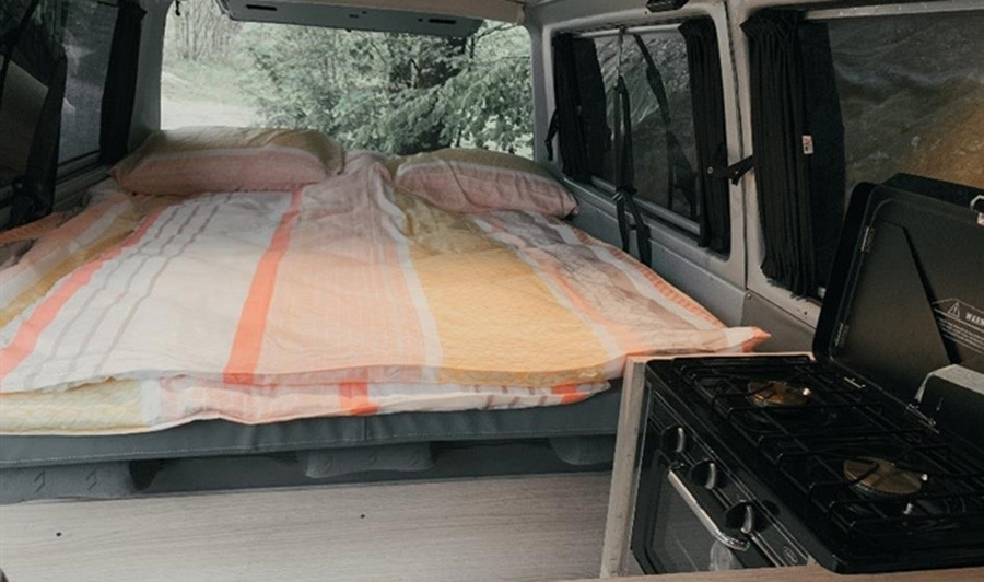 A VW T3 Campervan called Spik and for hire in Ljubljana, Croatia
