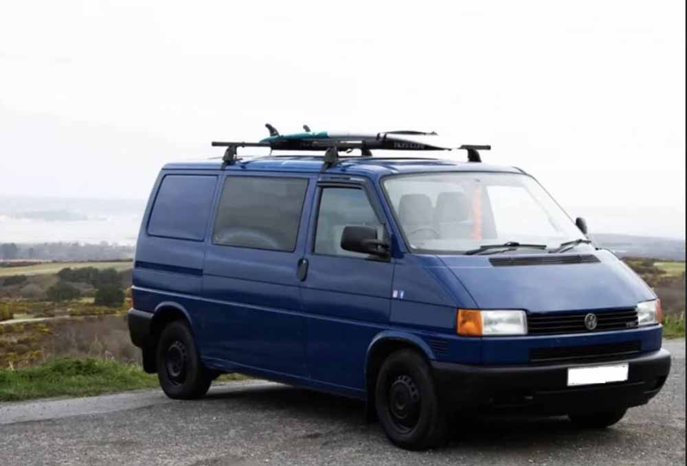 A VW T4 California Campervan called BlueToy and for hire in Tirana, Albania