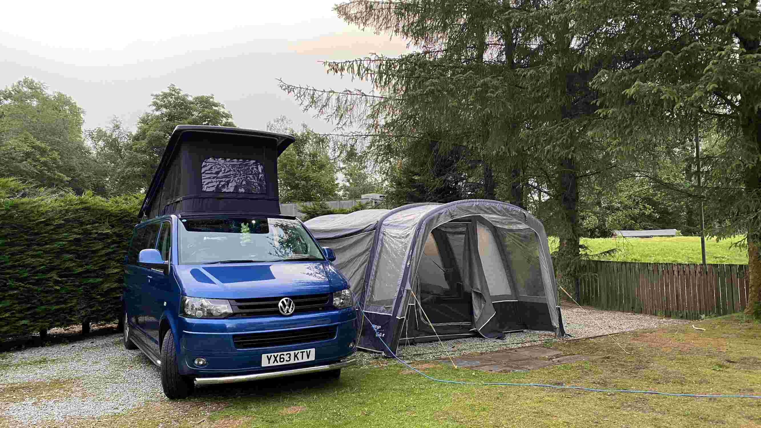 A VW T5 Campervan called Blu-T5 and for hire in Sittingbourn, Kent